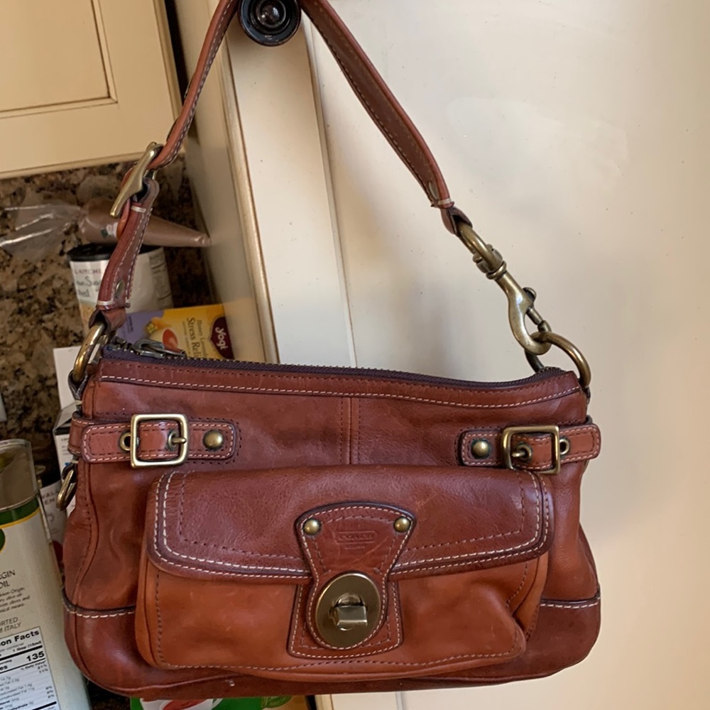 Vintage cognac coach bag
